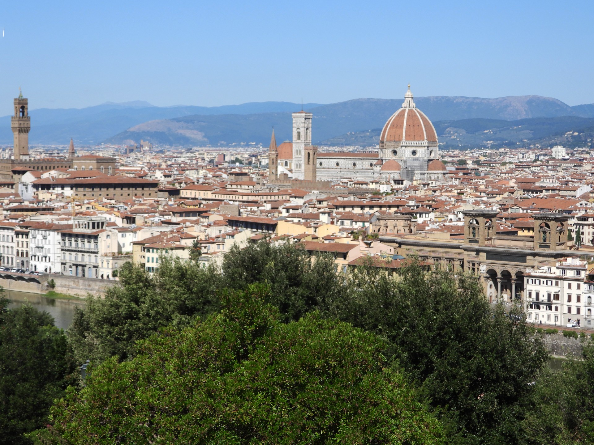 Panorámica de Florencia con el Domo y el Palazzo Vecchio.
