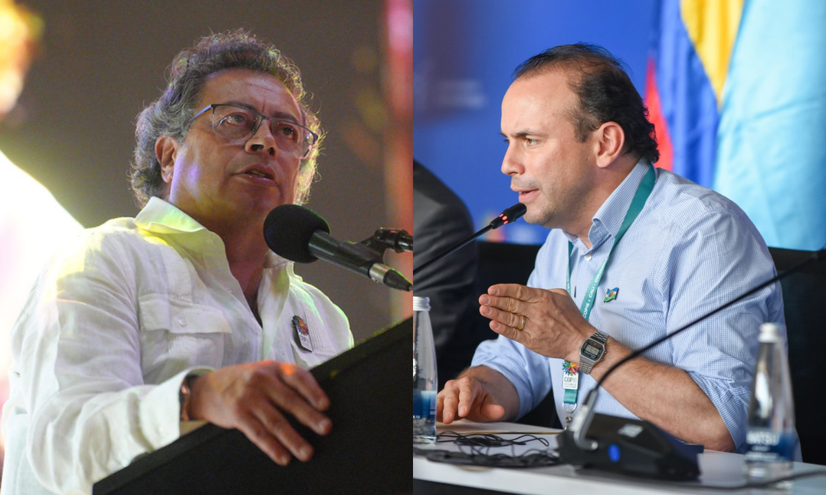 Presidente Gustavo Petro y Alejandro Eder, alcalde de Cali.