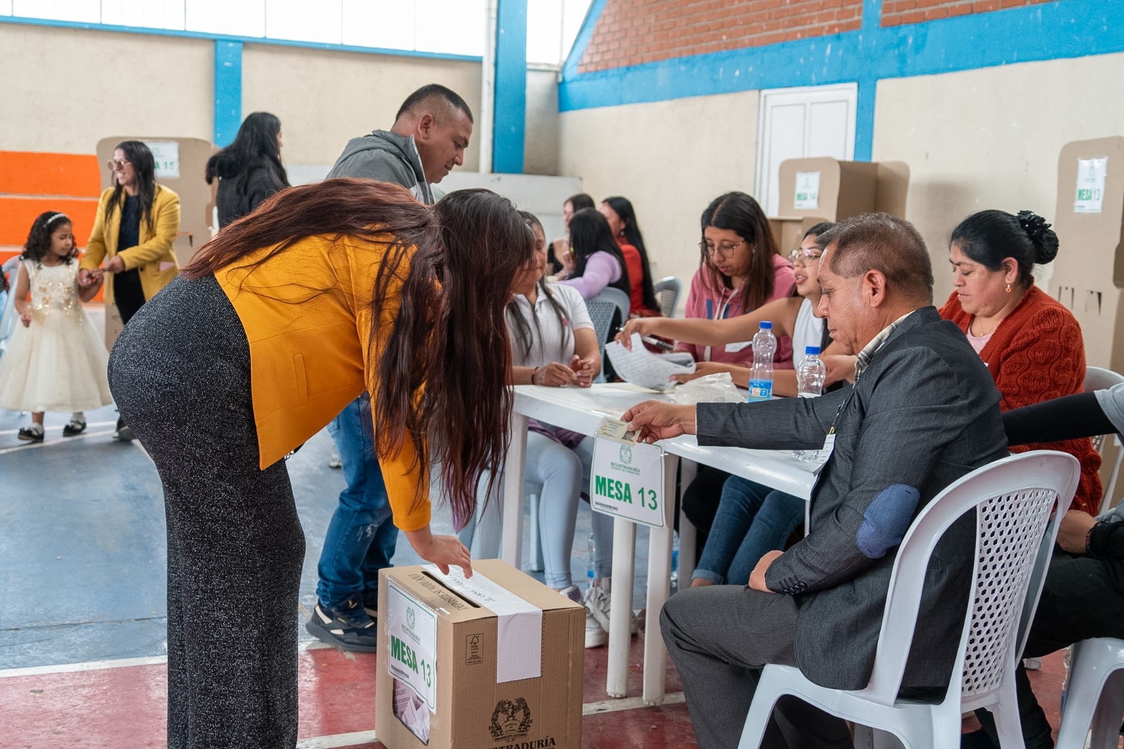 La Registraduría Nacional del Estado Civil instaló un total de 22 mesas de votación distribuidas en 5 puestos.