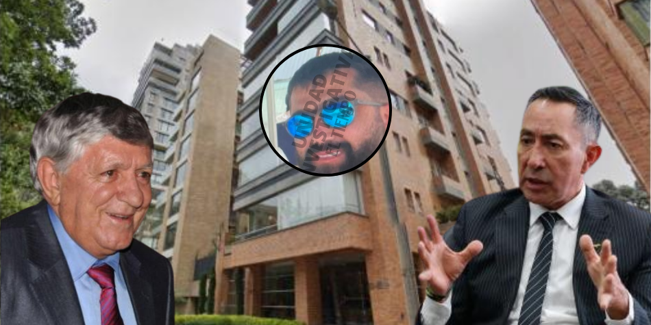 İş adamı William Vélez, inşaatçı Johny Giraldo ve Ecopetrol'ün başkanı Ricardo Roa.