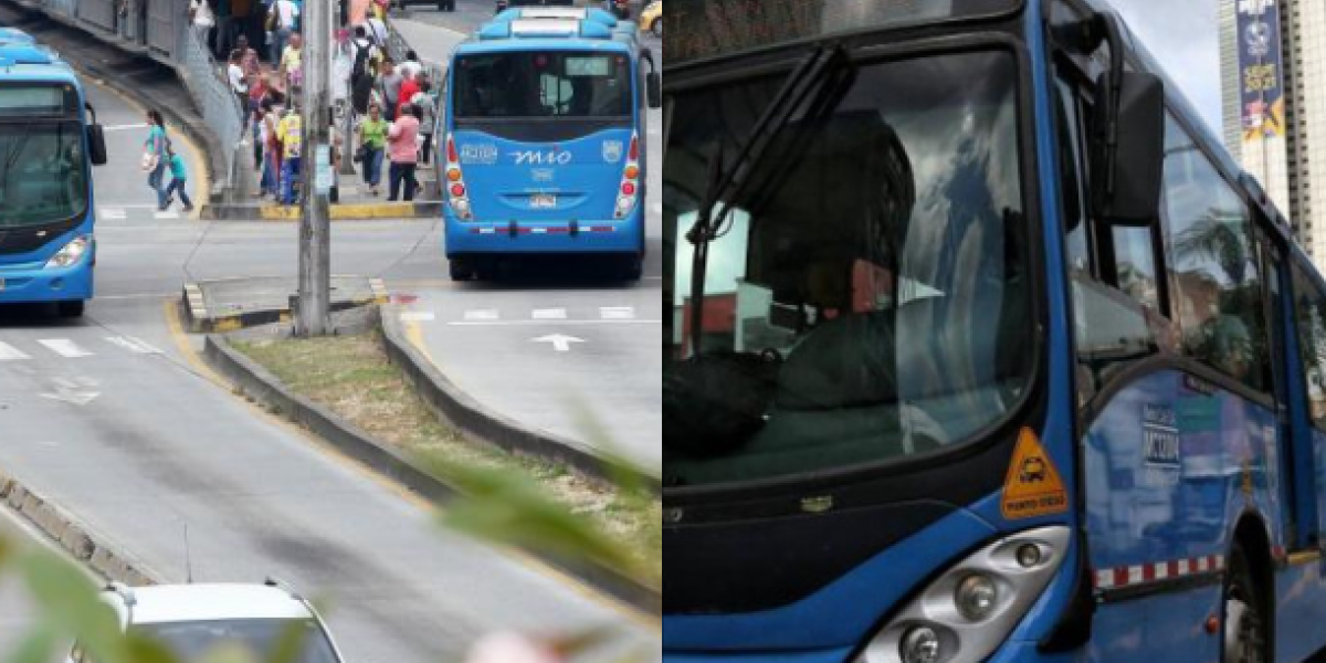 Autobuses del MIO, en Cali.