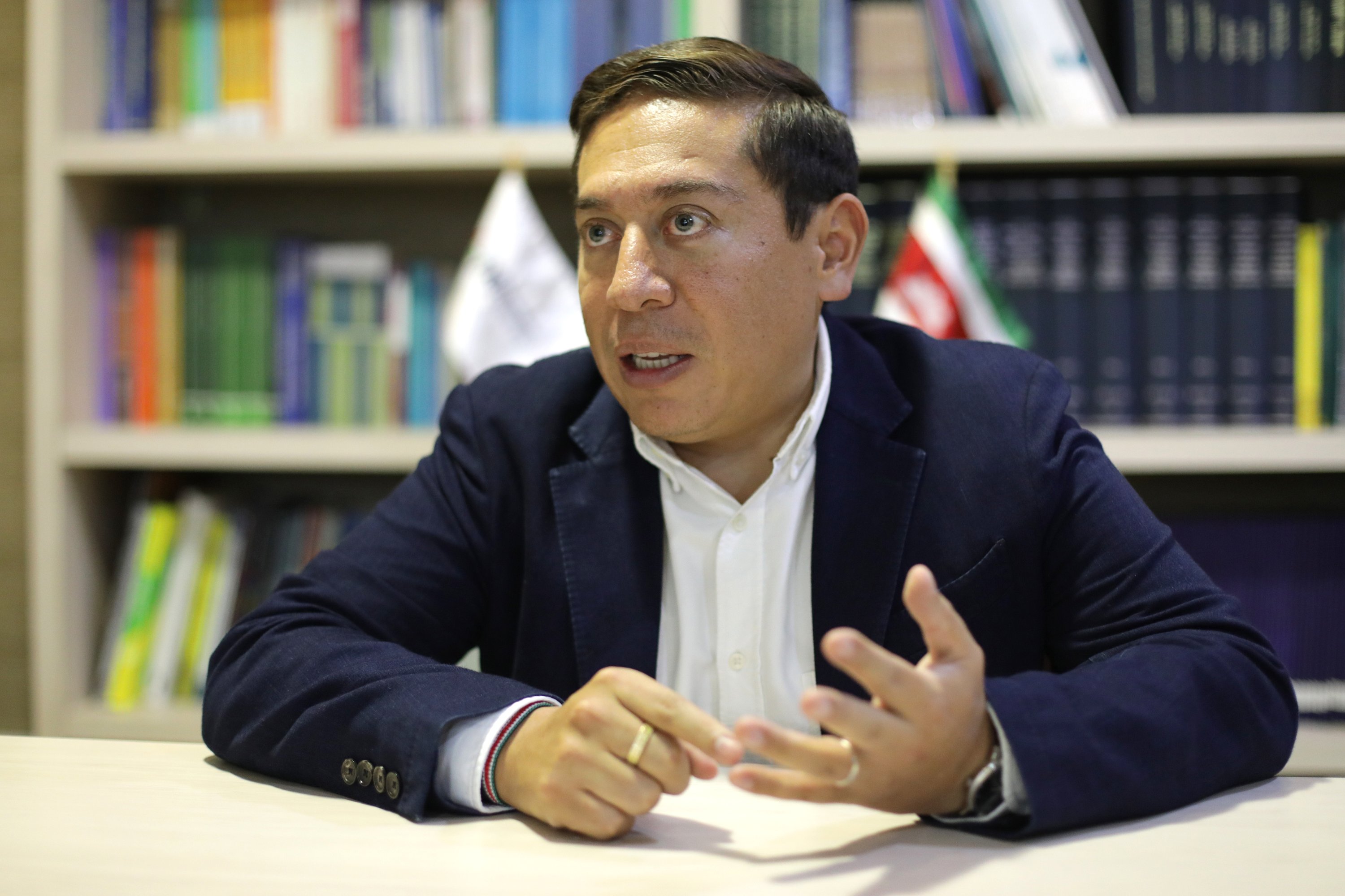El gobernador del departamento de Boyacá, Carlos Andrés Amaya Rodríguez, presidente de la Federación Nacional de Departamentos.