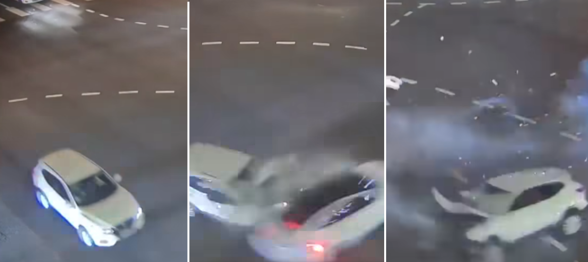 Video | El impactante momento en que un carro Tesla se pasa un semáforo ...