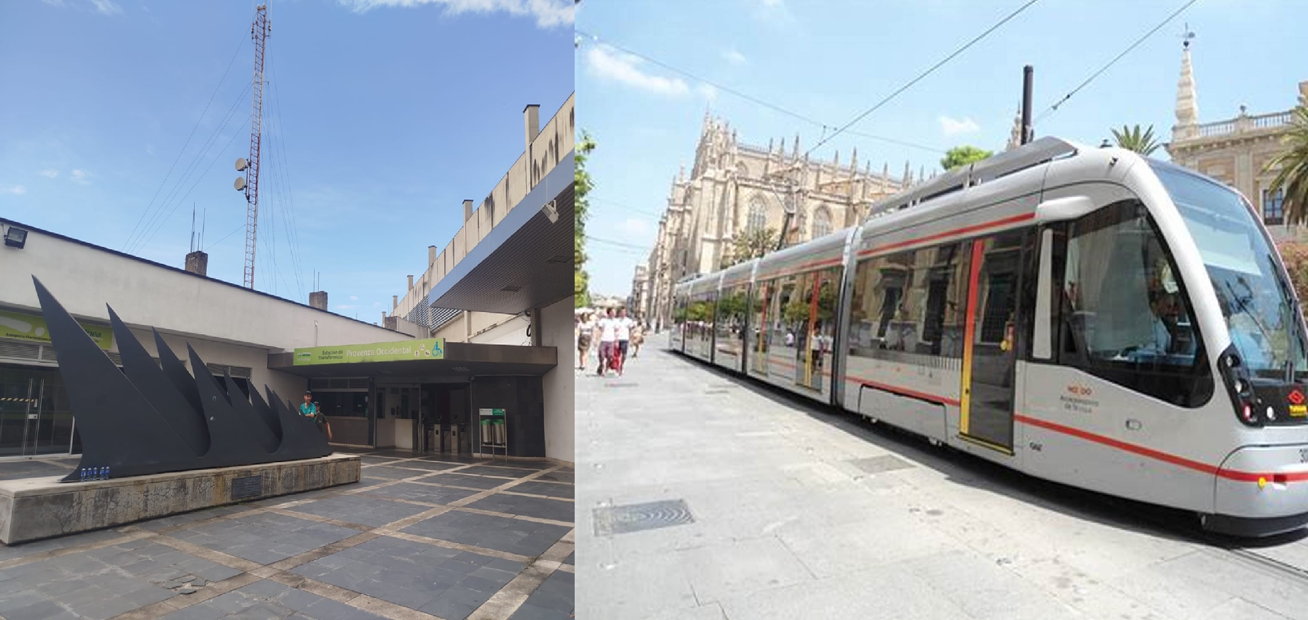 Tranvía y el Provenza- Estación de Metrolinea