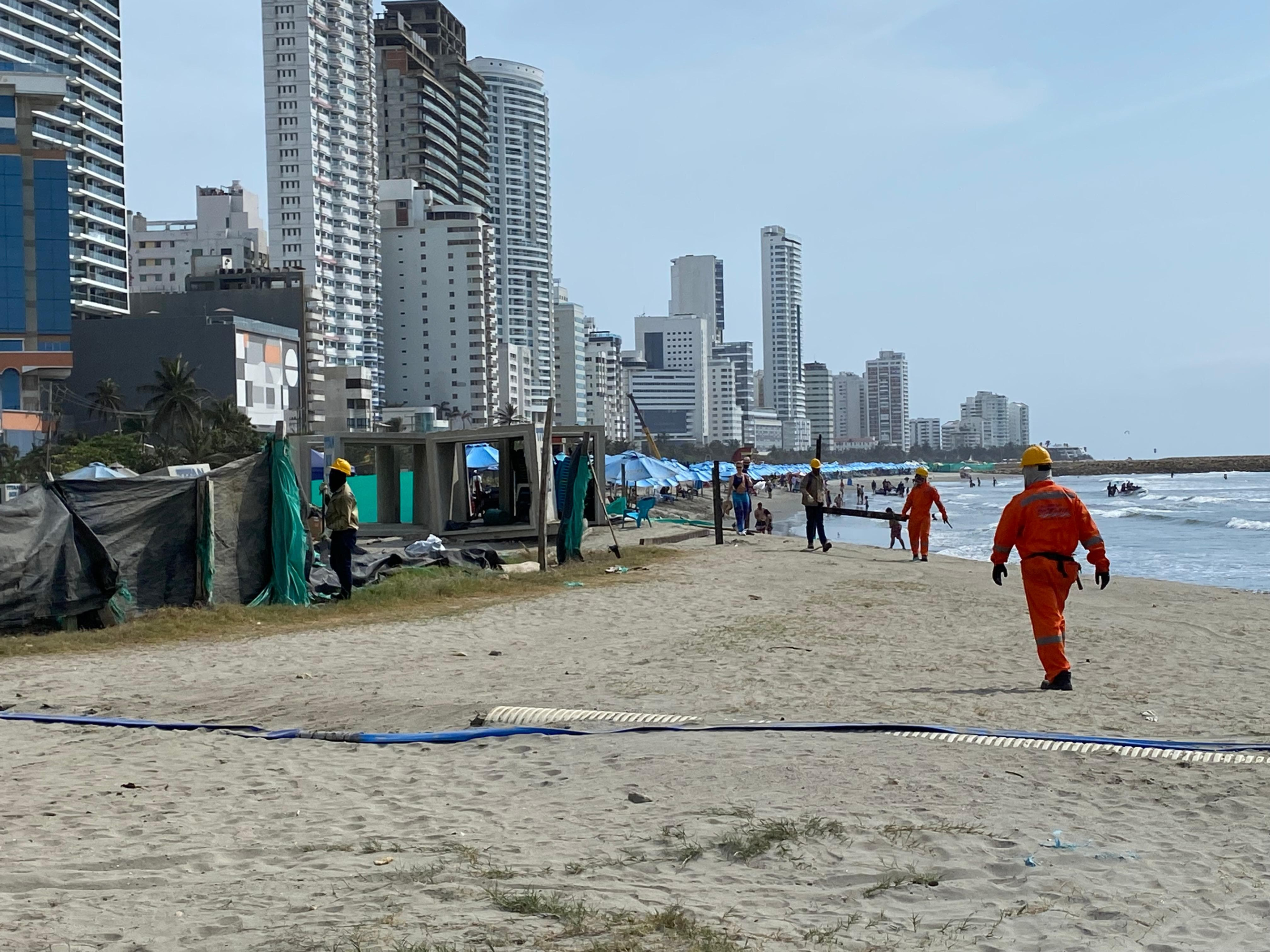 Avanzan obras de Protección costera en Cartagena
