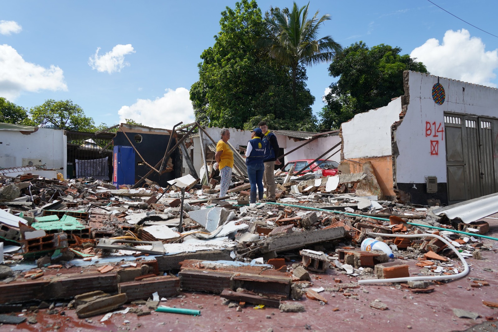 Estragos del sismo en Santa Cecilia, inspección de Paratebueno (Cundinamarca)