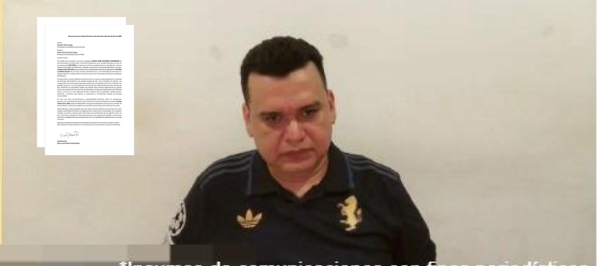 Digno Palomino, Líder de los Pepes, Le envió una Carta al presidente de Gustavo Petro e Isabel Zuleta.
