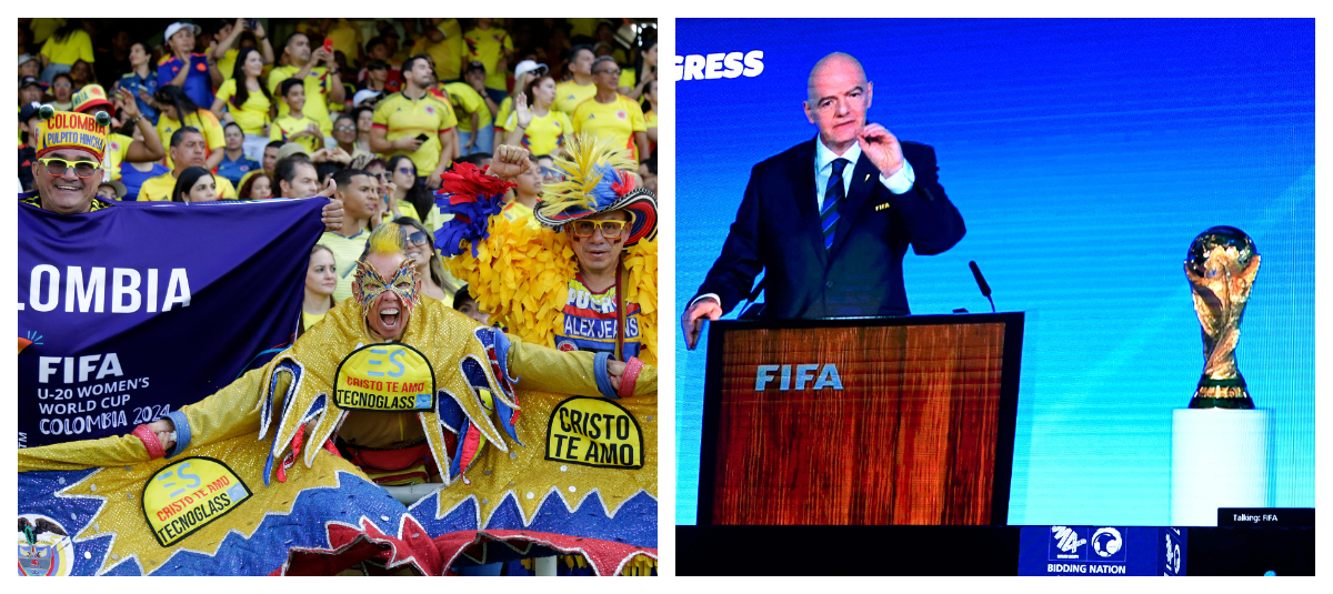 Hinchas de Colombia y Fifa.
