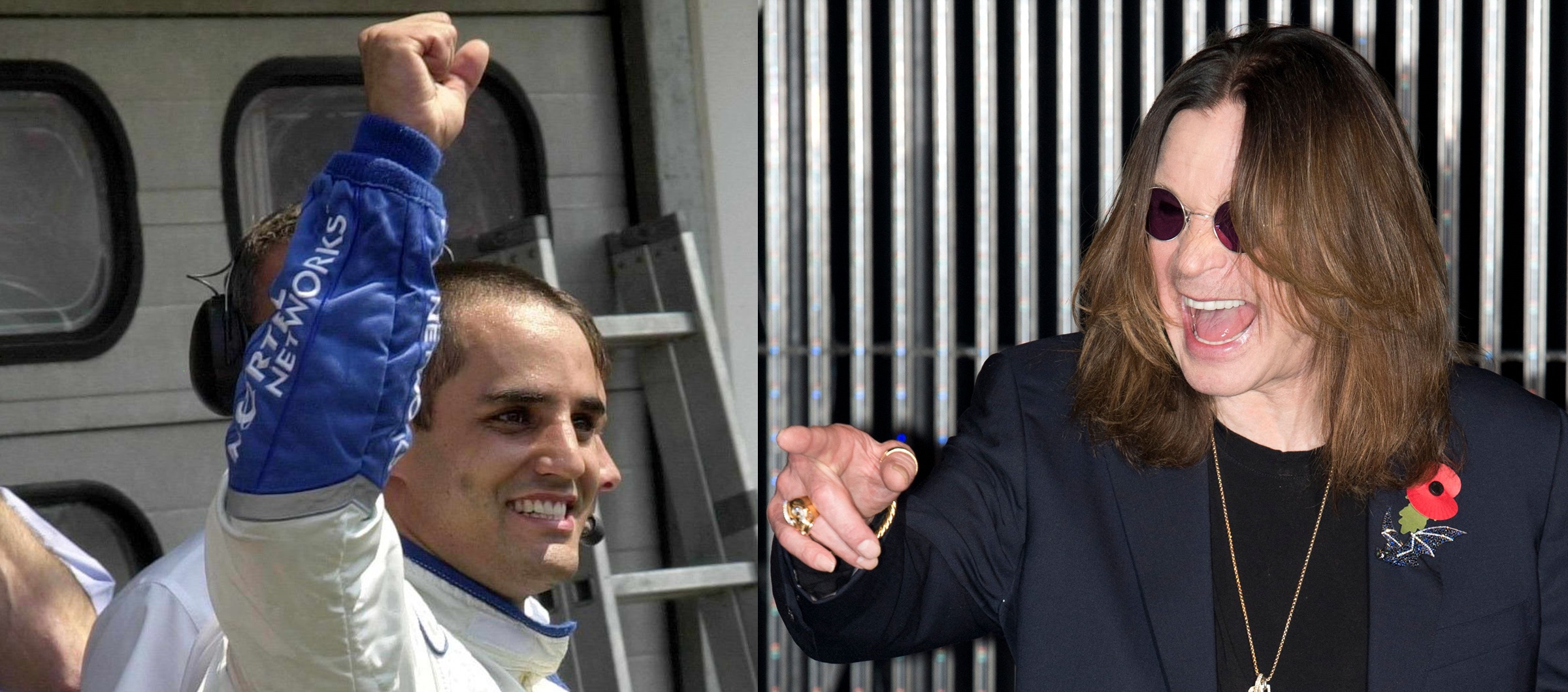 Juan Pablo Montoya y Ozzy Osbourne