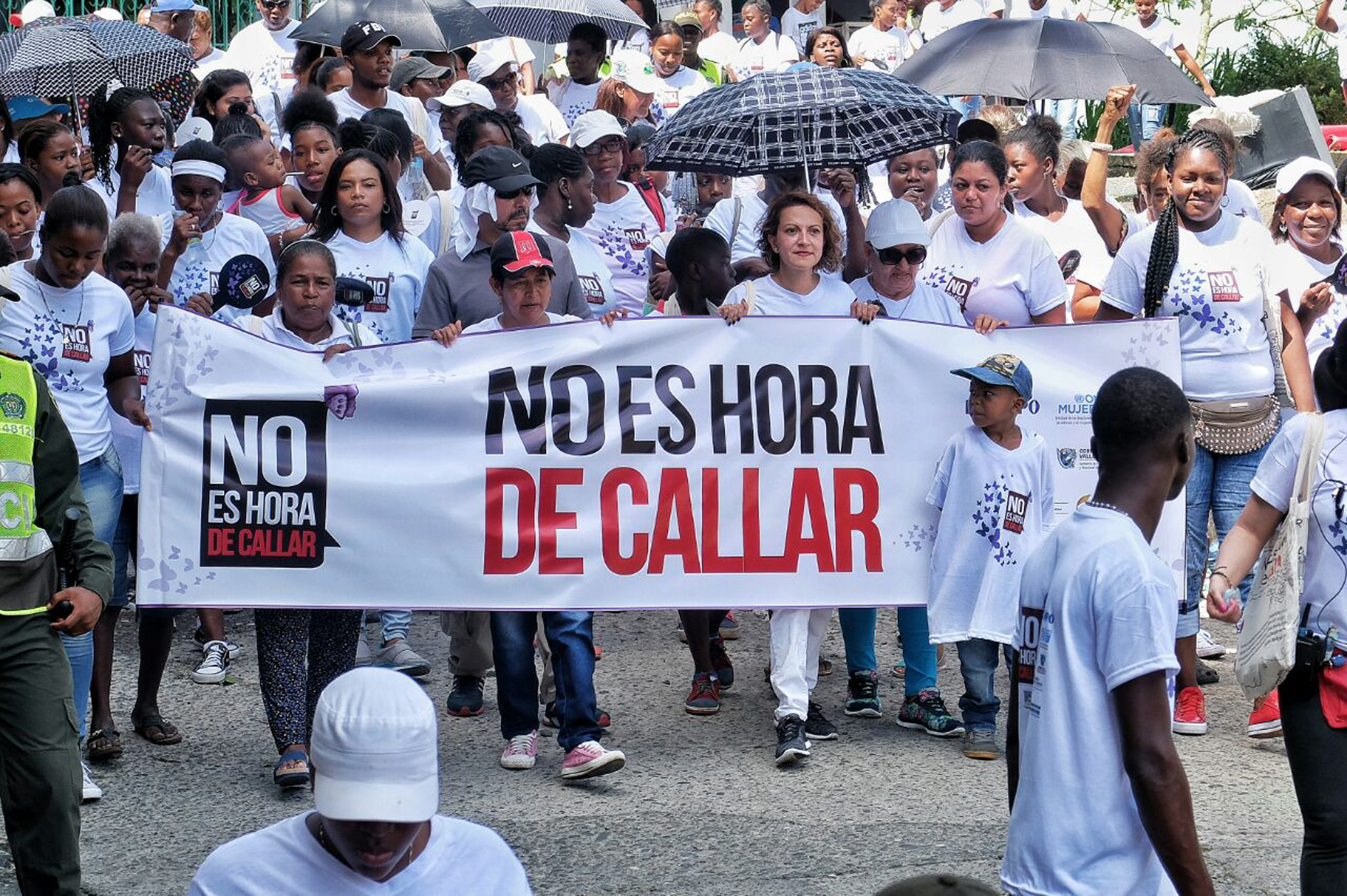 Marcha dirigida por No Es Hora De Callar en Buenaventura, Valle del Cauca.
