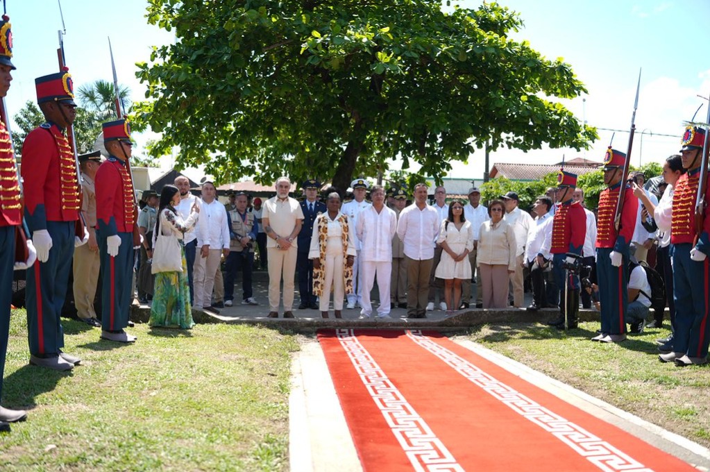 El presidente Gustavo Petro durante la conmemoración del 7 de agosto.
