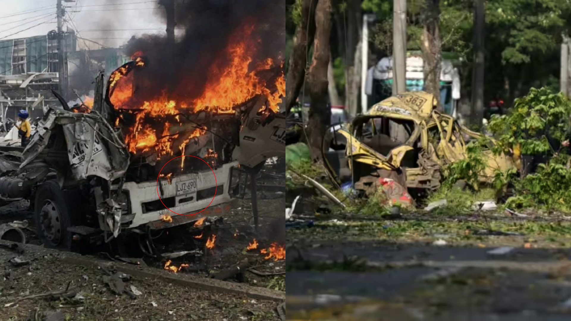 Un Camión Con Placas del Municipio de Sabaneta, en Antioquia, Fue el de Detonó en El Atentado Terrorista en Cali El Pasado 21 de Agosto.