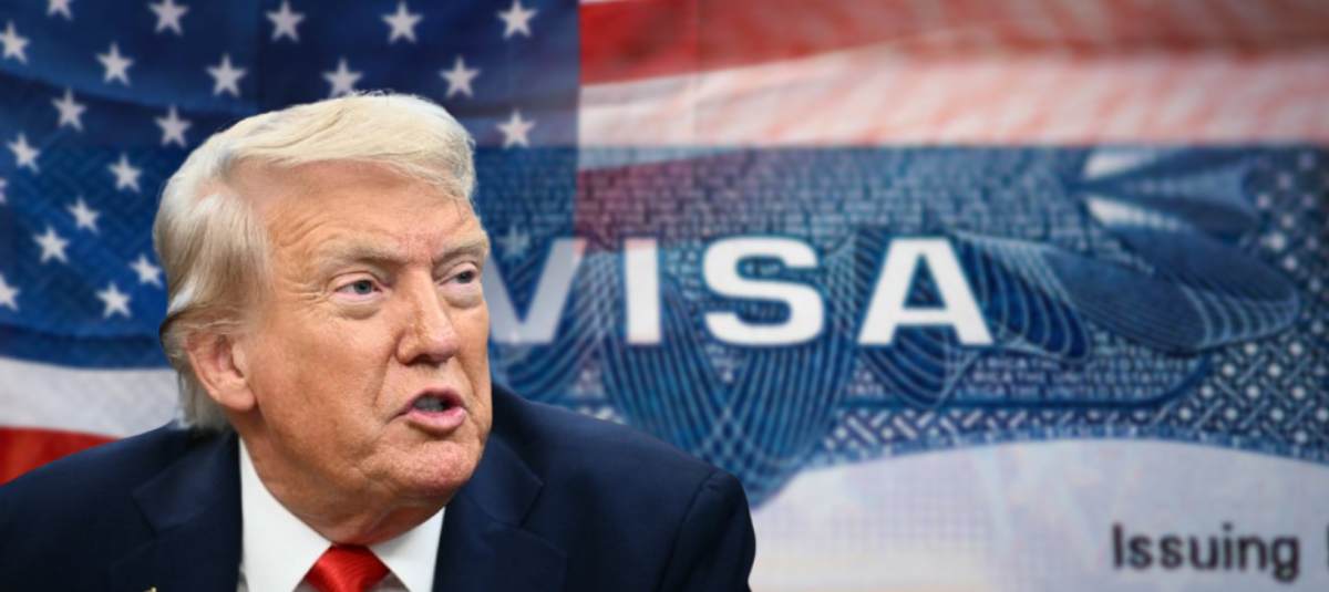 Presidente Trump habló de solicitudes de visa.