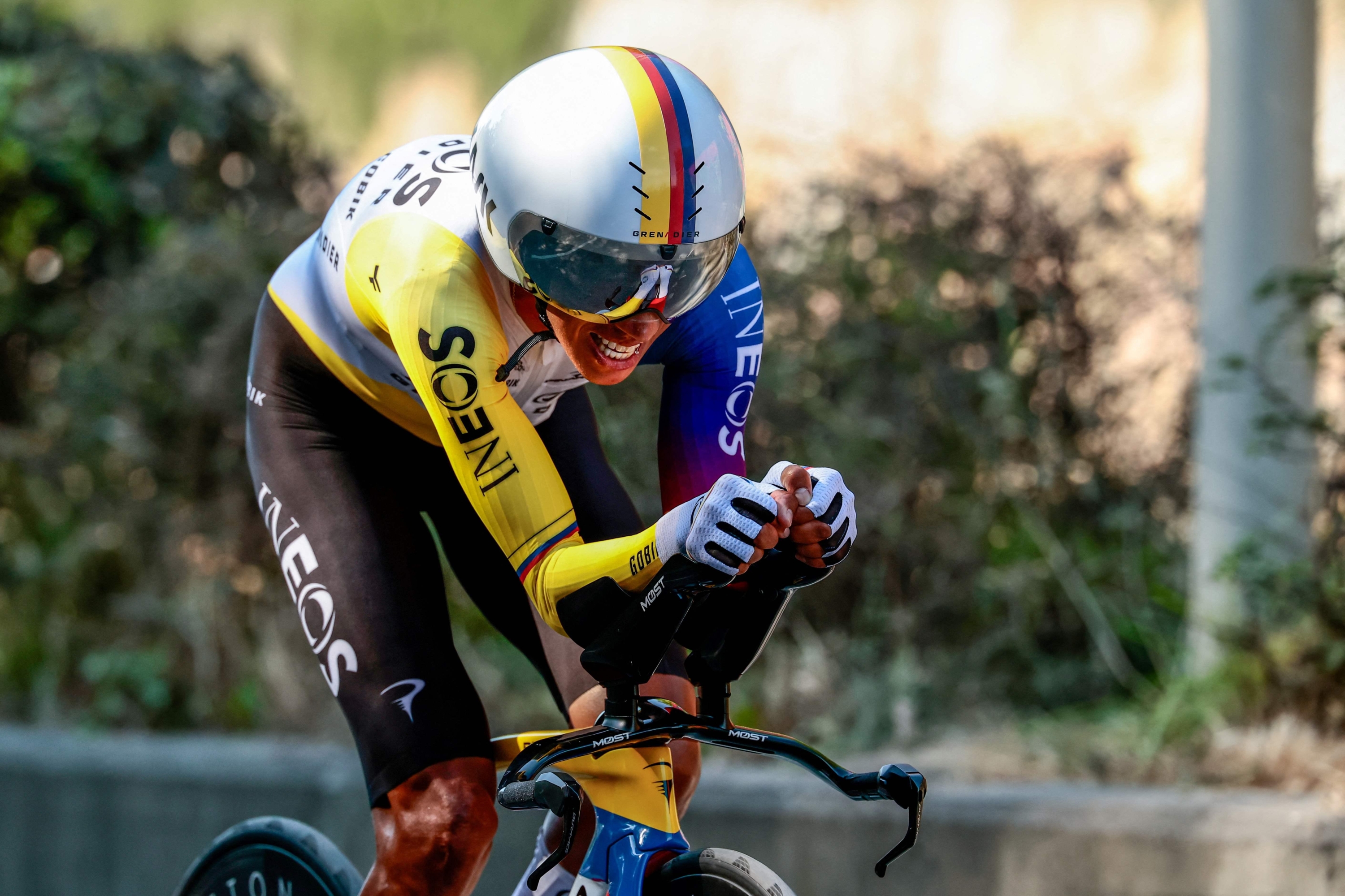 Egan Bernal, ciclista colombiano en la Vuelta a España