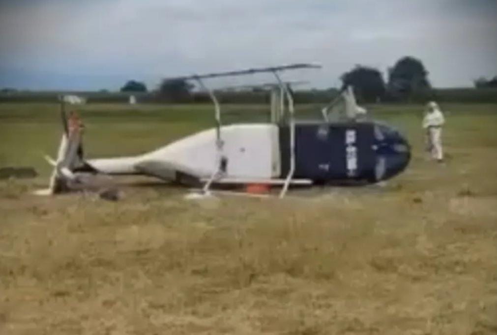 El helicóptero, en el Bonilla Aragón.
