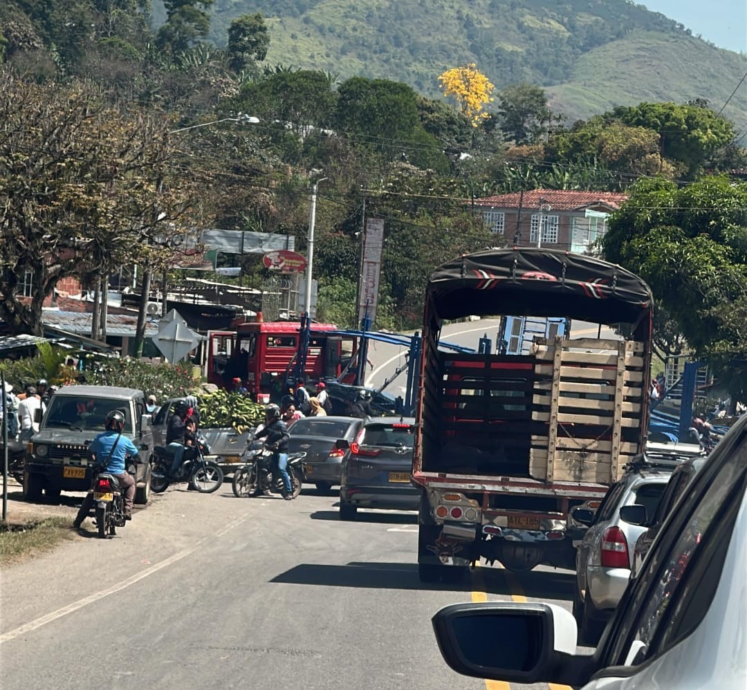 Bloqueo en la vía panamericana.