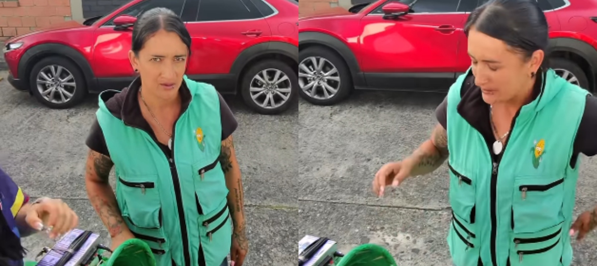 La escena ganó fuerza por la reacción de la vendedora