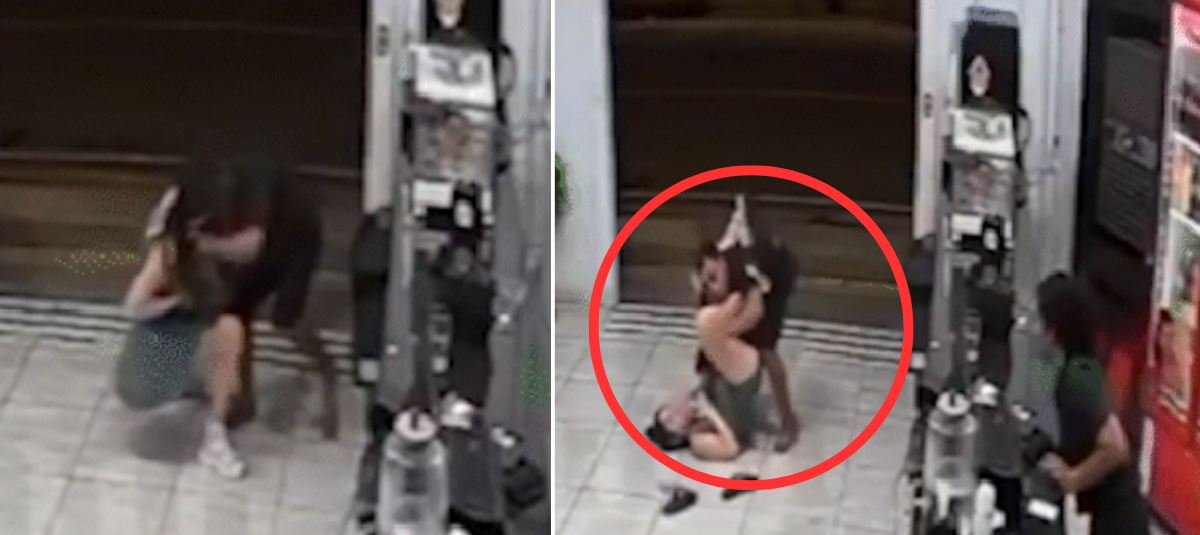 Video | A mujer le intentaron robar su celular y dominó al ladrón con movimiento de jiu-jitsu en un restaurante: 'No lo hagan'