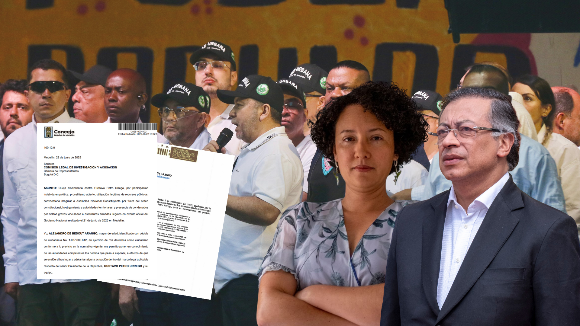 El Consejal Alejandro de Bedout presente un Queja Contra El Presidente Gustavo Petro Ante la Comisión de Investigación y Acusación de la Cámara por el 'Tarimazo' de Medellín.