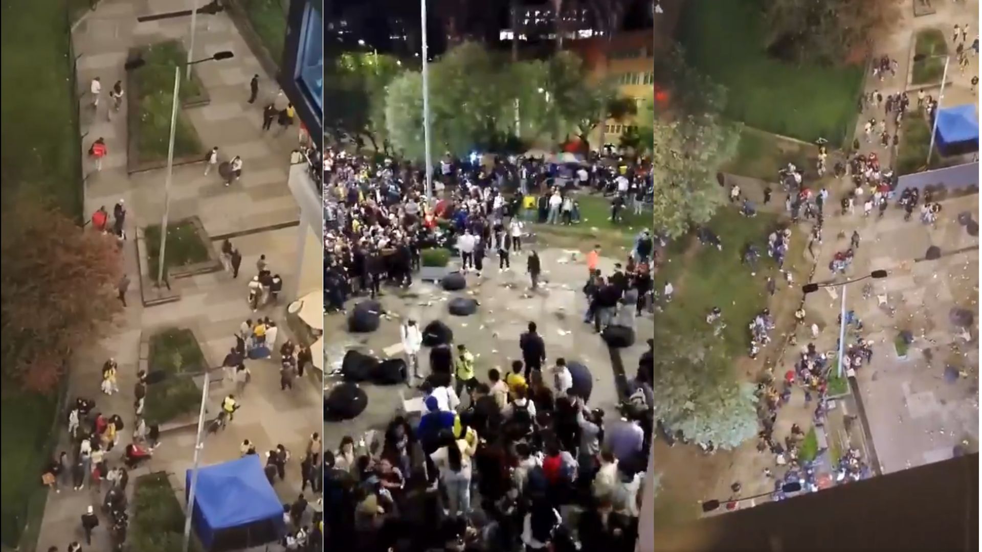 Riñas Durante la Transmisión la Selección Colombia y Venezuela en City U Bogotá.