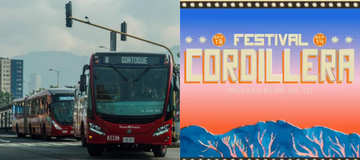 There will be special TransMilenio routes for the Cordillera 2025 Festival, to get to and from Simón Bolívar Park.