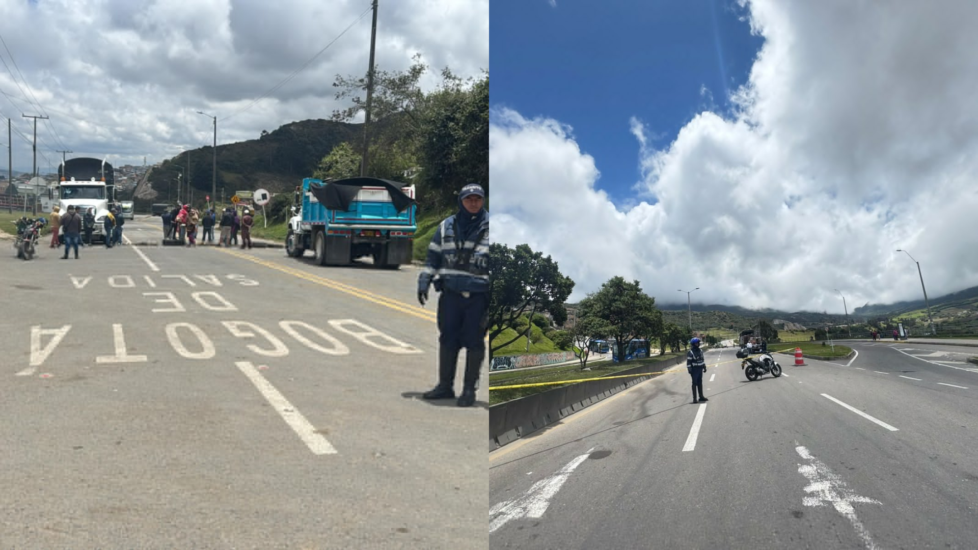 Manifestaciones en la Vía al Llano.