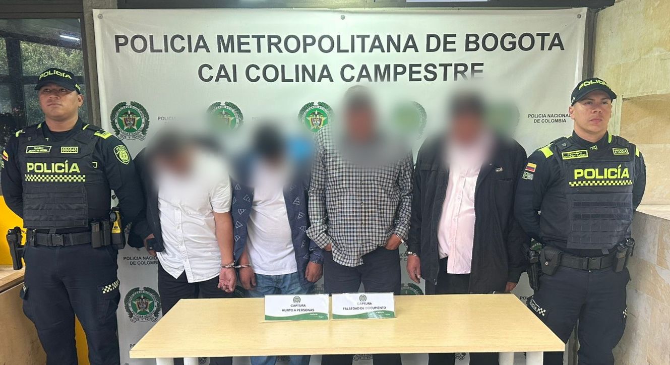 Los cuatro hombres tienen antecedentes por distintos delitos, entre ellos hurto y falsedad en documento público.