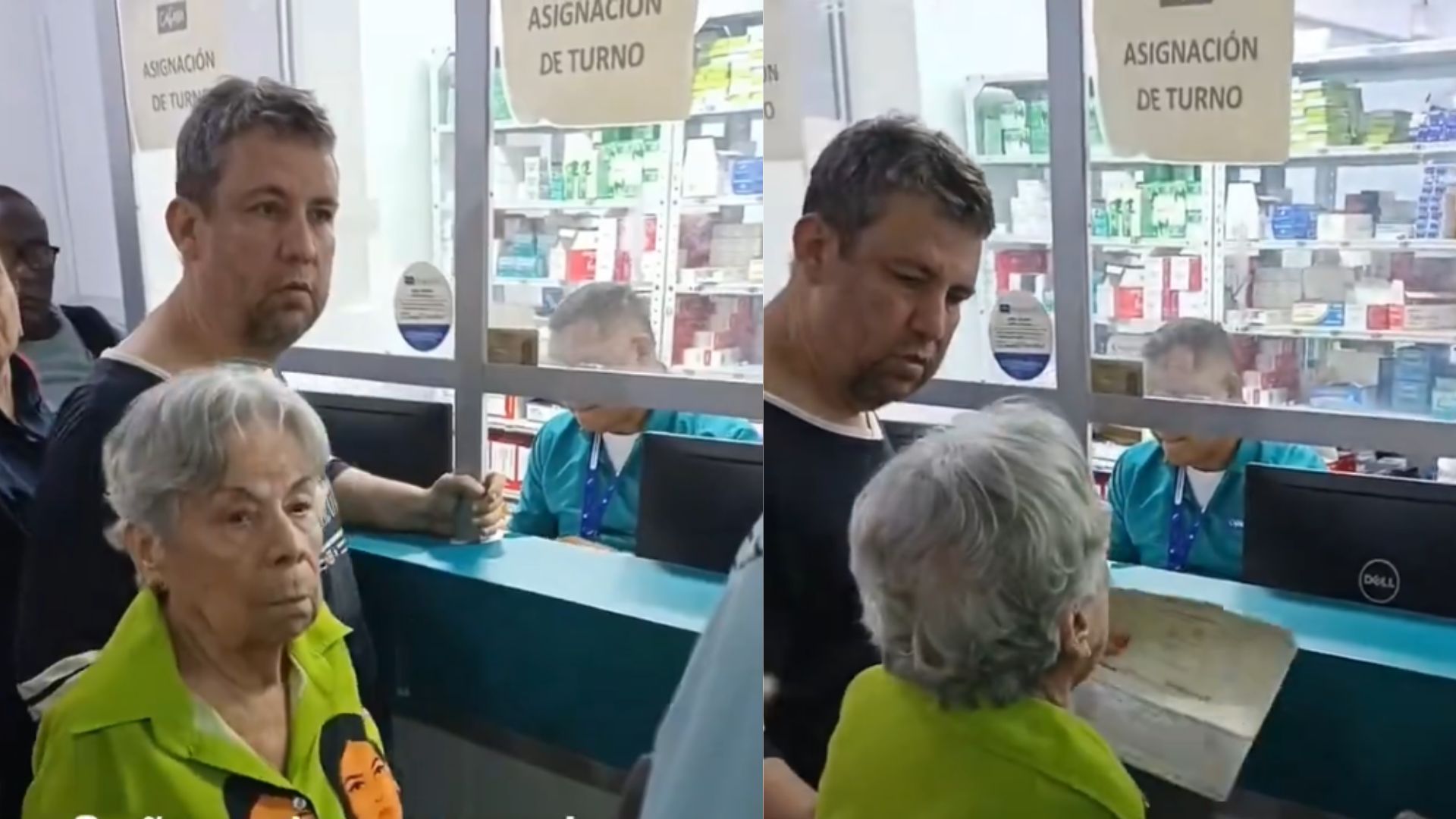 Abuela Grita A Funcionario de Colsubsidio Al No Obtener Su Medicació.