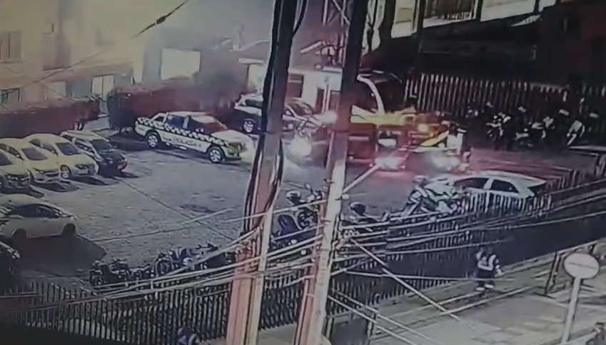 Así fue el incendio que se Registro en el Interior de la Estación de Policía de Funza