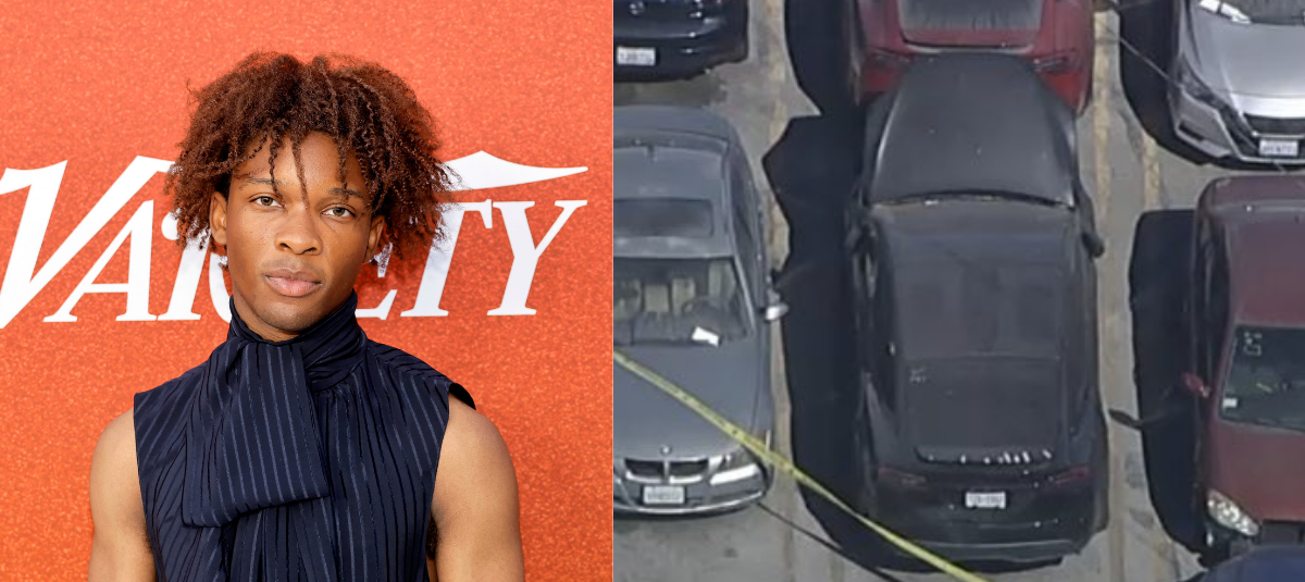 Cantante D4vd y carro en el que se encontraron restos de menor.