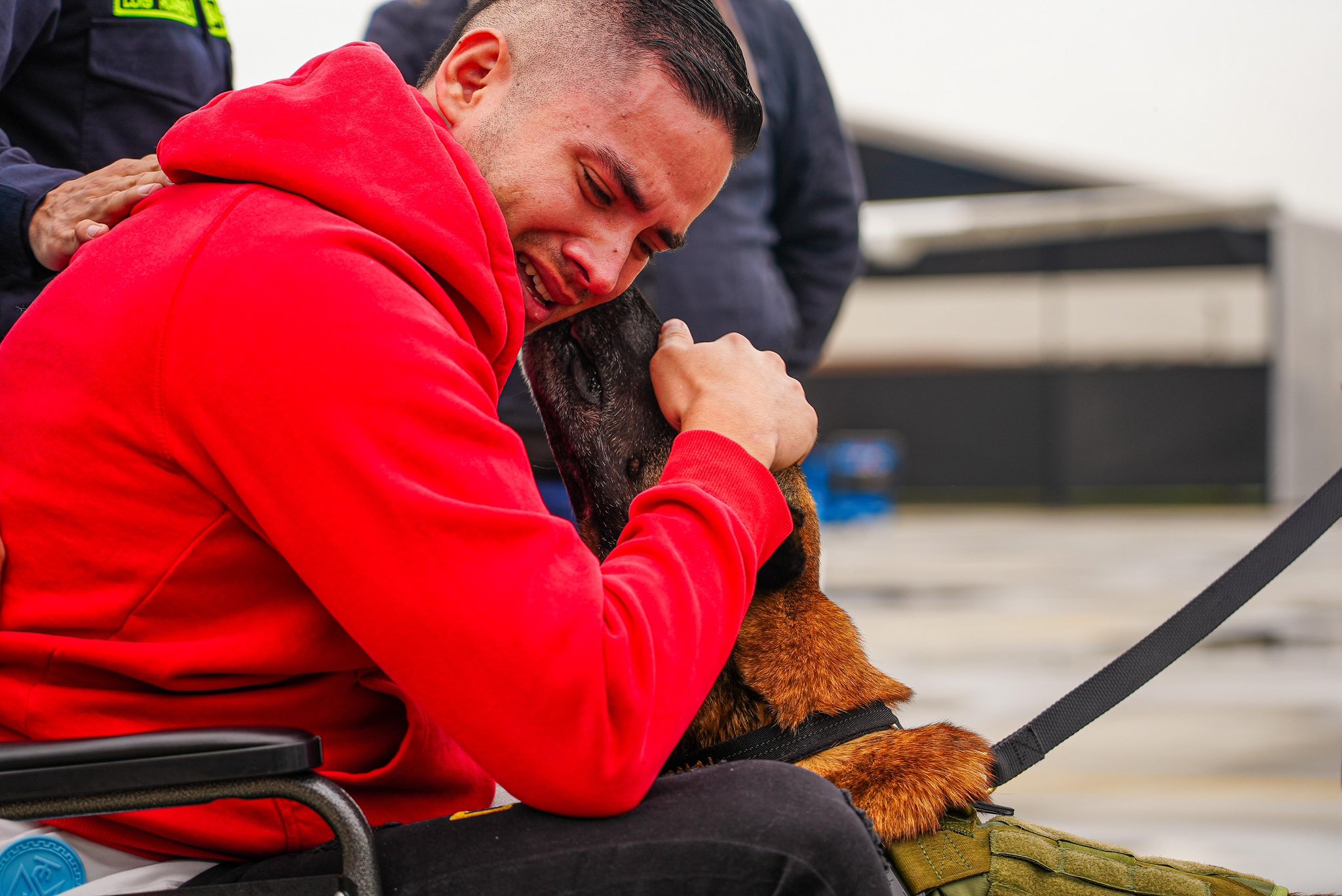 Patrullero Diego Herrera con Telmo.