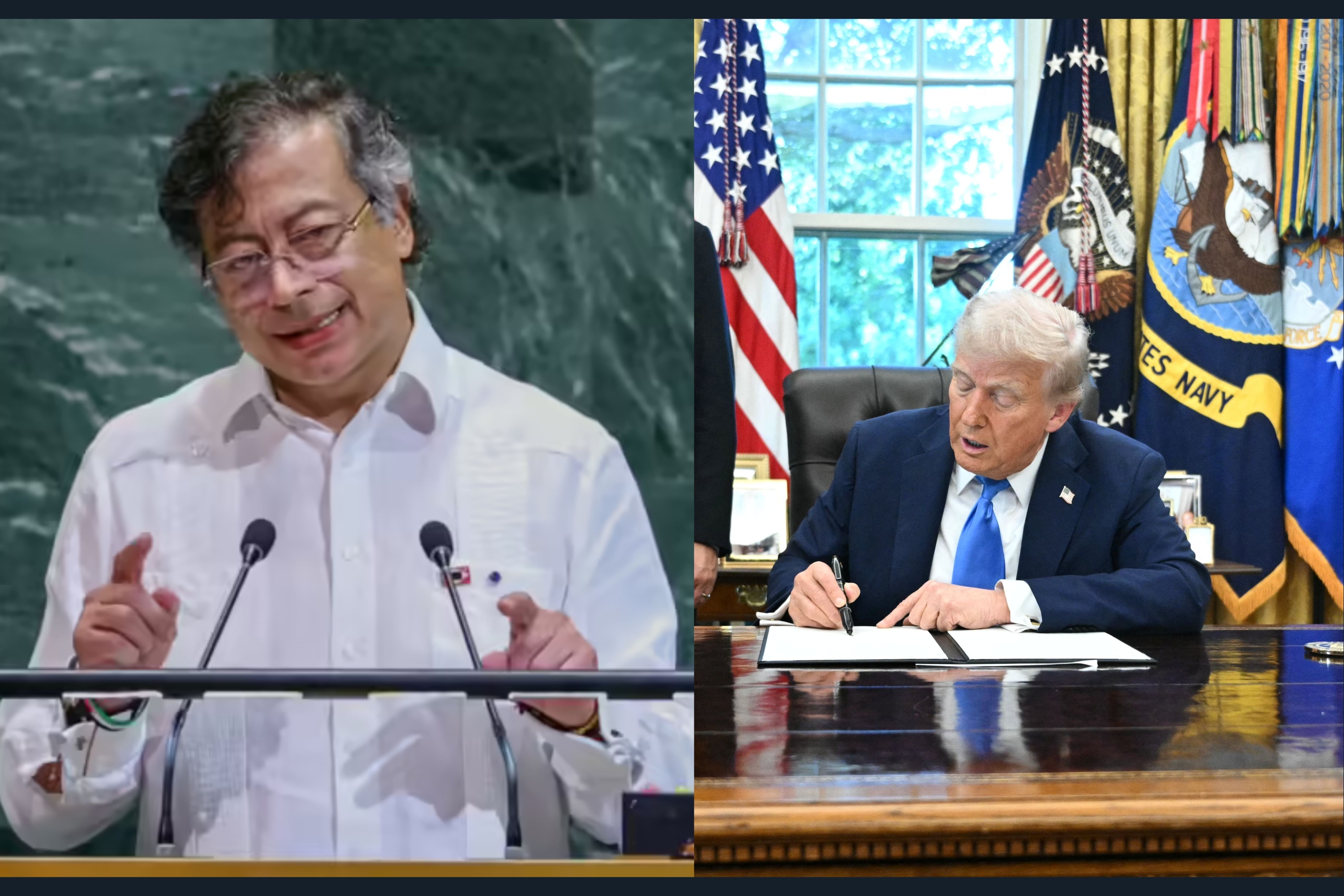 Gustavo petro y Donald Trump