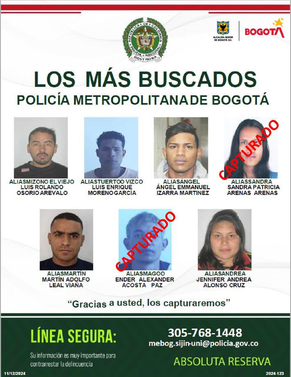 Cartel los más buscados de Los Maracuchos