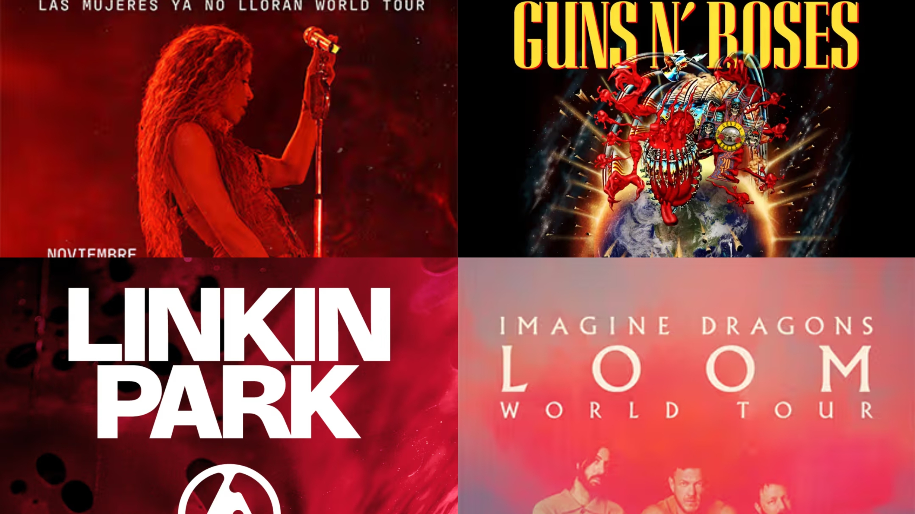 Próximos Conciertos en el Vive Claro: Shakira, Guns N Roses, Linkin Park E Imagine Dragons