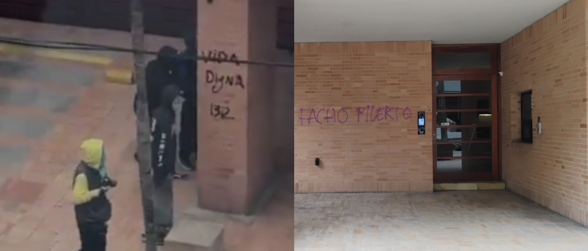Encapuchados en la calle 72 en bogotá