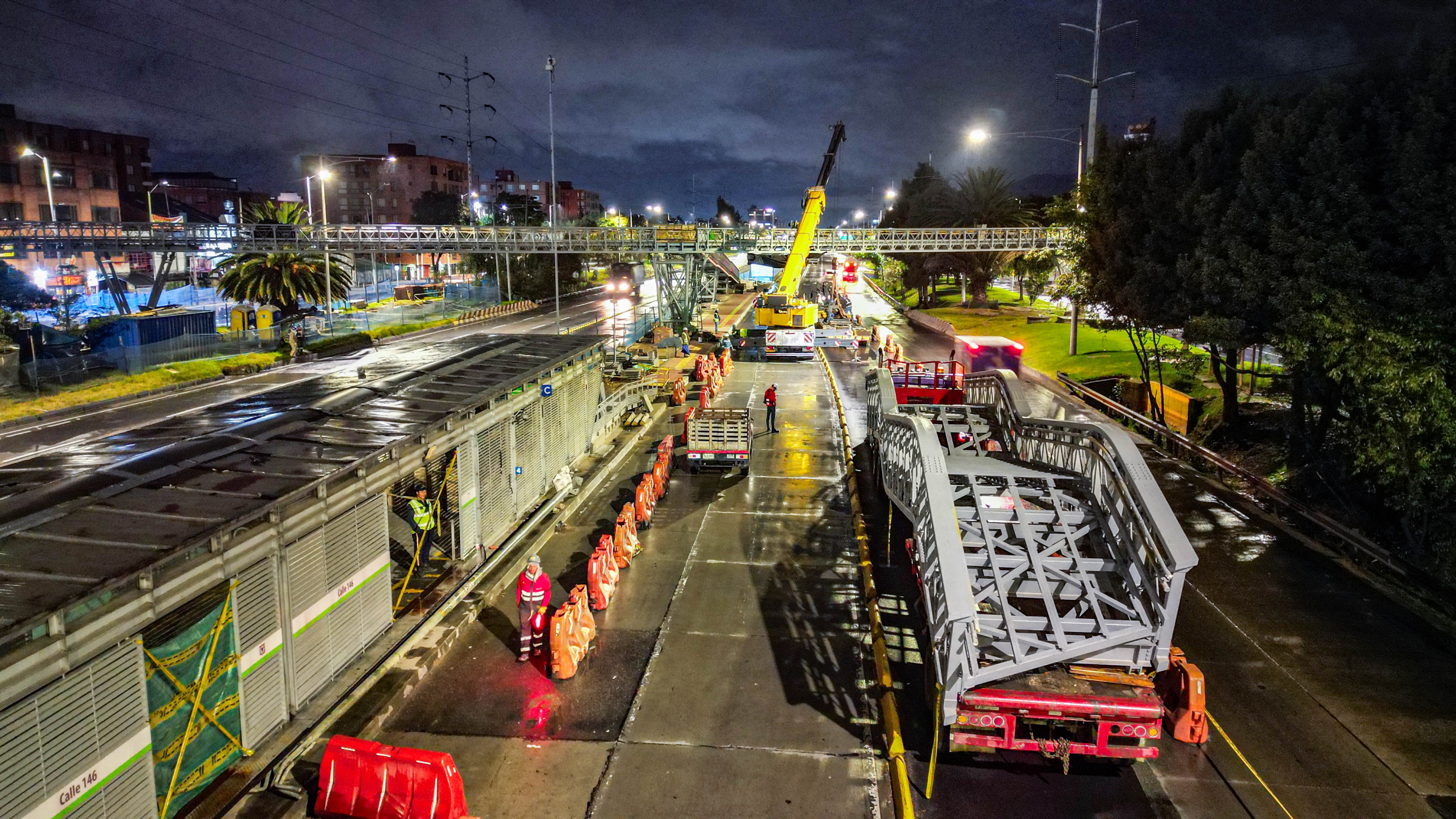 Obras en el Puente de la Estacia Calle 146