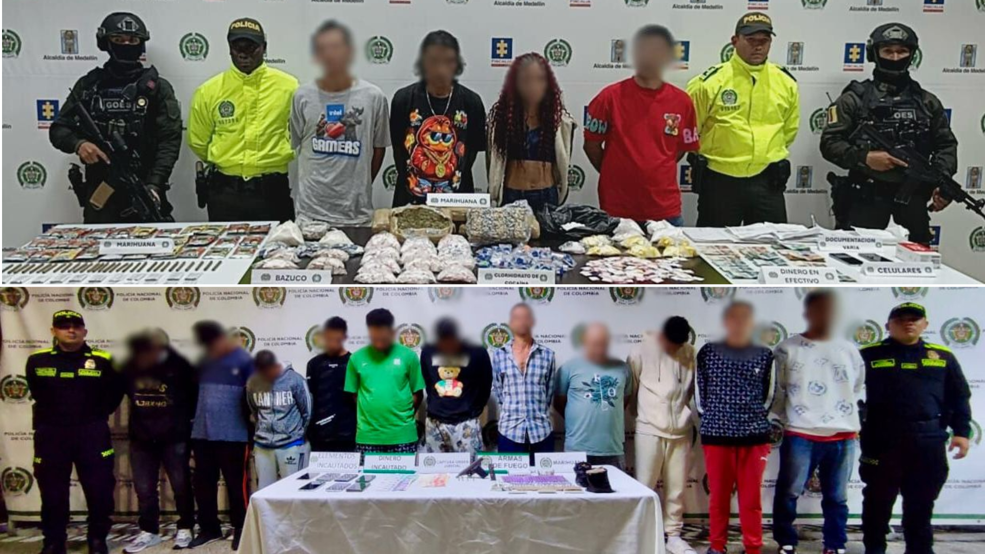 15 miembros de grupos criminales organizados en el valle de Aburrá han sido capturados en los últimos días.