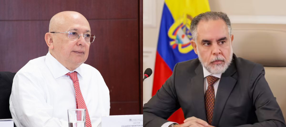 Los ministros de Justicia, Eduardo Montealegre, y de Interior, Armando Benedetti.