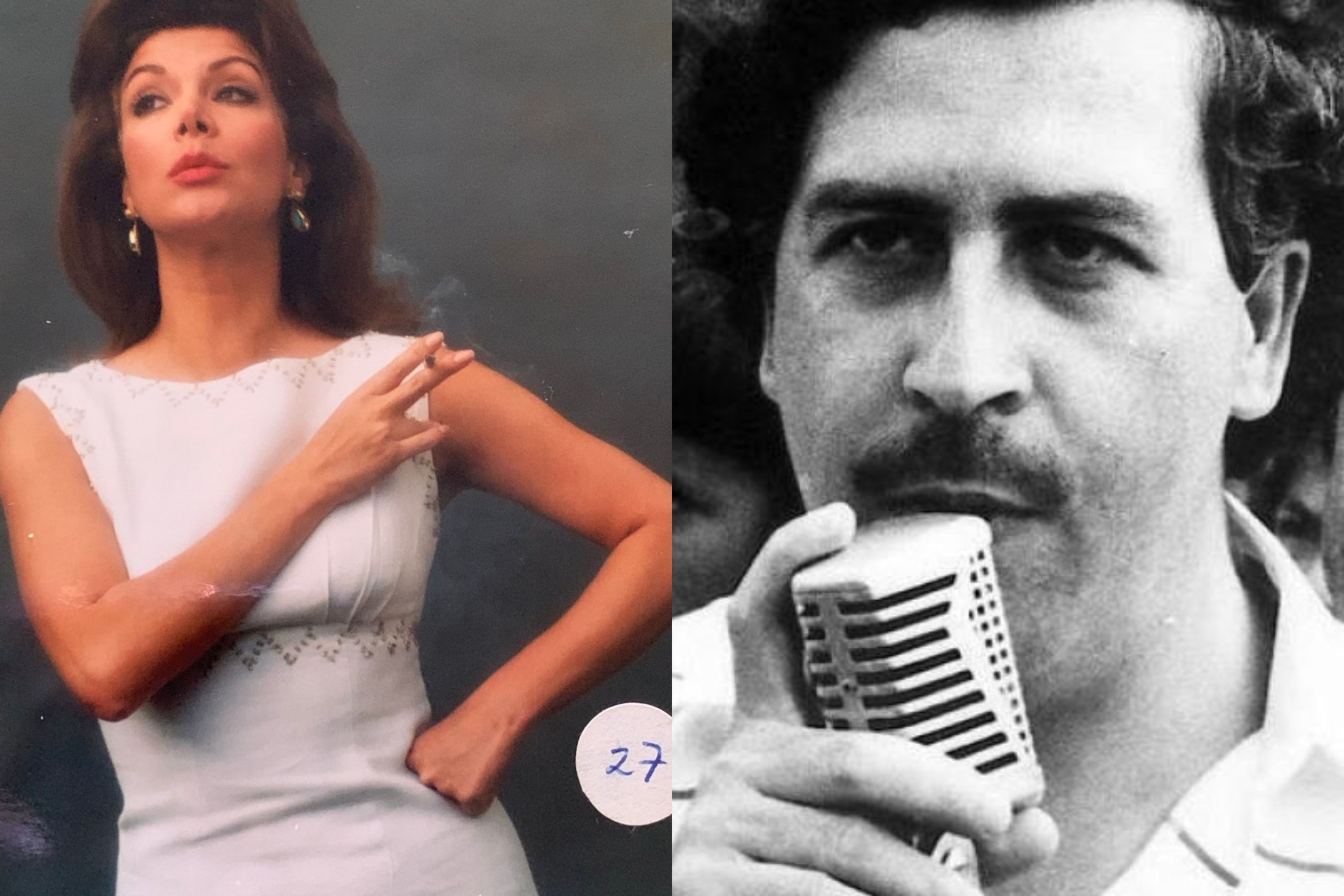 Virginia Vallejo y Pablo Escobar.