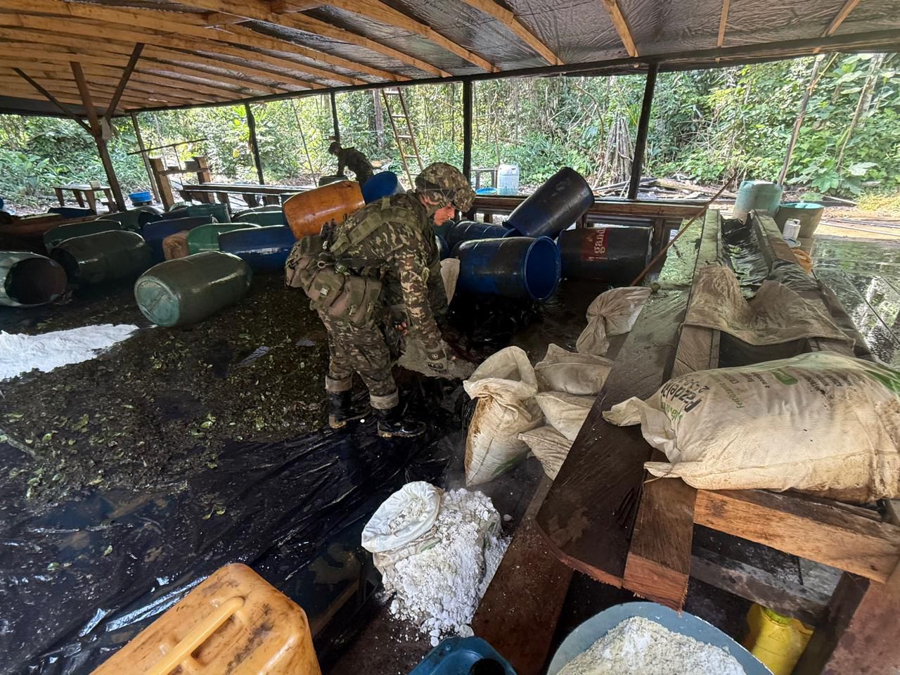 Laboratorio desmantelado en Guaviare.