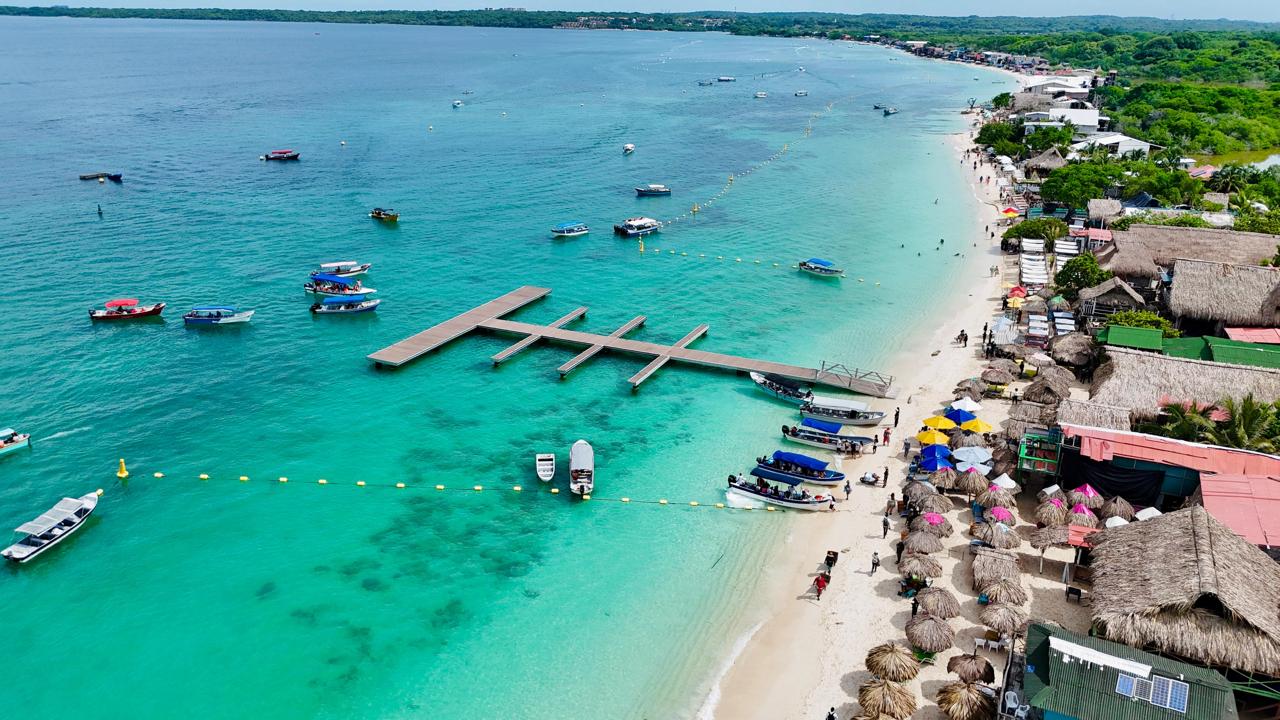 Embarcadero de Playa Blanca, en la zona insular de Cartagena