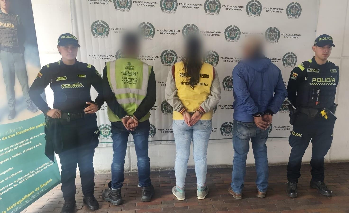Falsos contratistas capturados en flagrancia en Bogotá