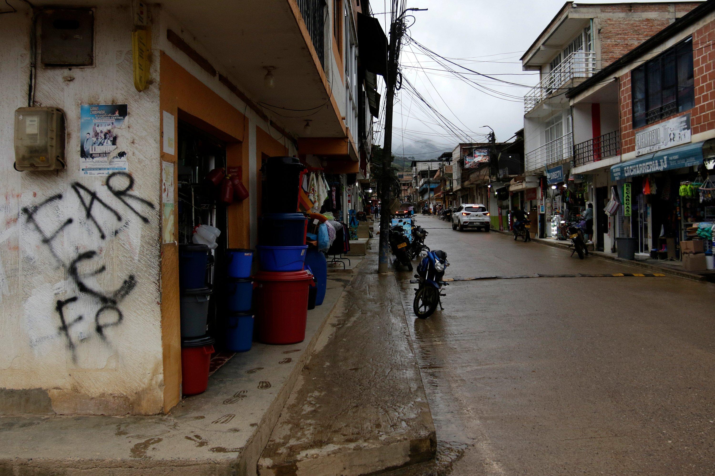 La zona urbana del corregimiento de El Plateado.