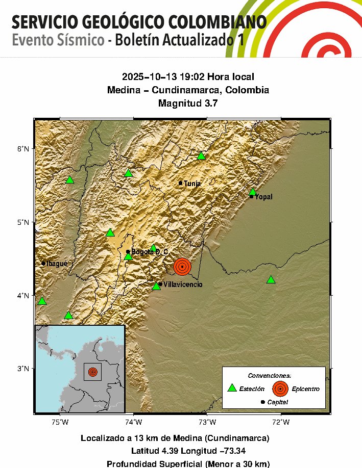 Temblor en Colombia