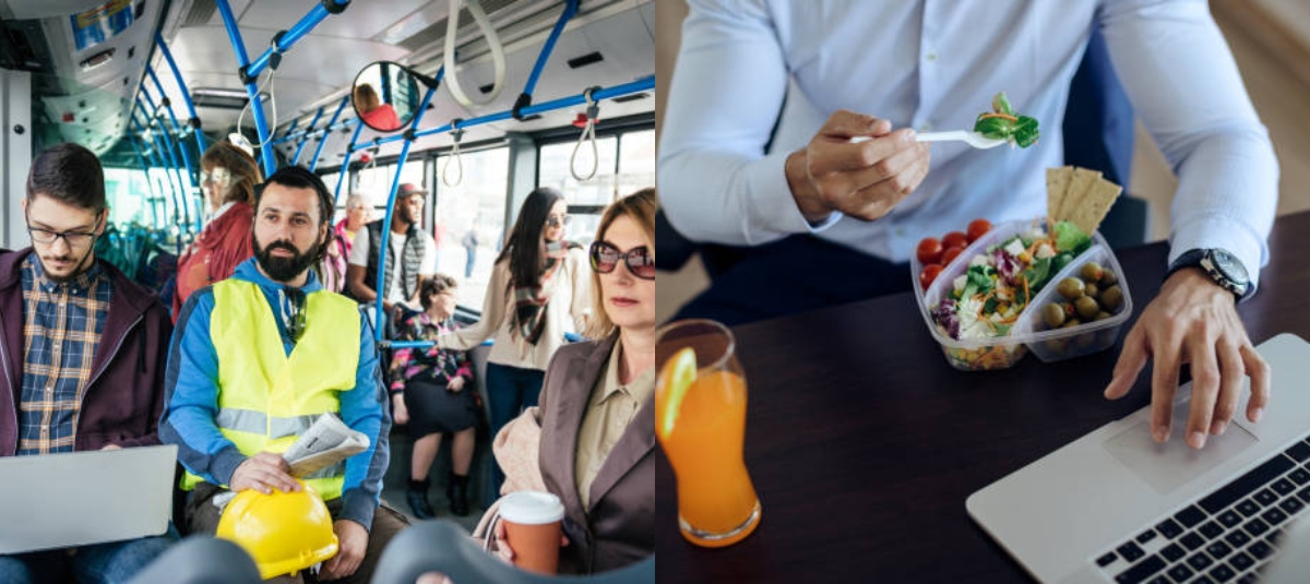 Transporte y almuerzo en el trabajo