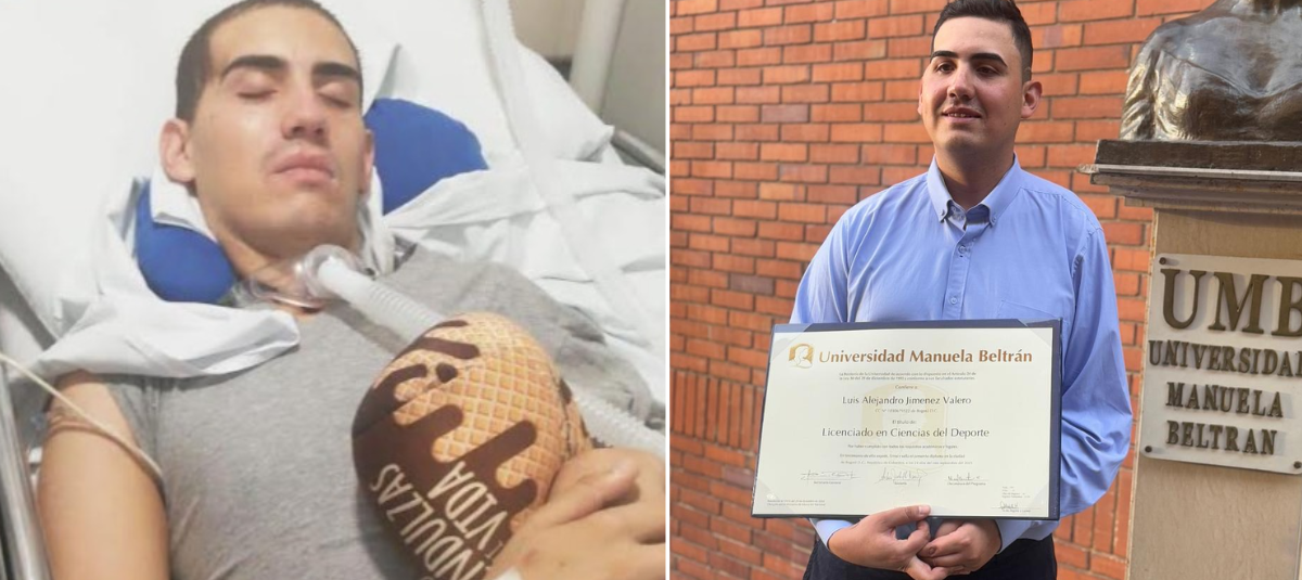 Lo atropelló un conductor ebrio, superó 22 días de coma y años después se graduó de la universidad: 'Si no hubiera tenido casco, no estaría aquí'