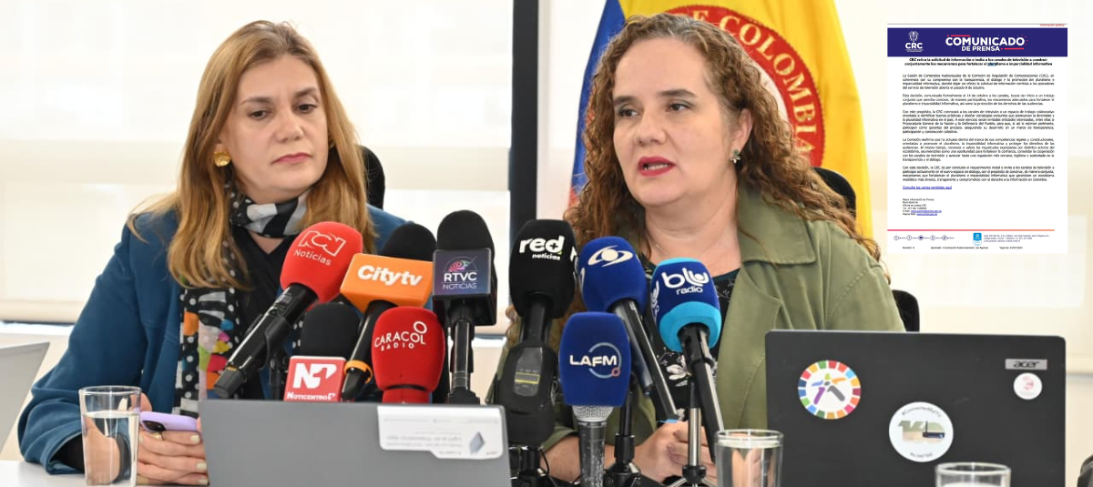 La CRC retiró la polémica solicitud a los medios de comunicación.