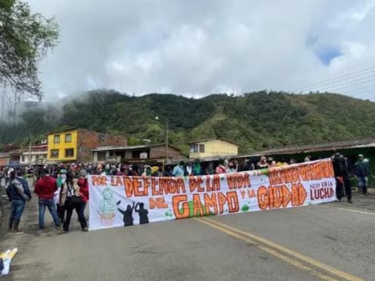 Bloqueo en la vía Panamericana, en el Cauca.