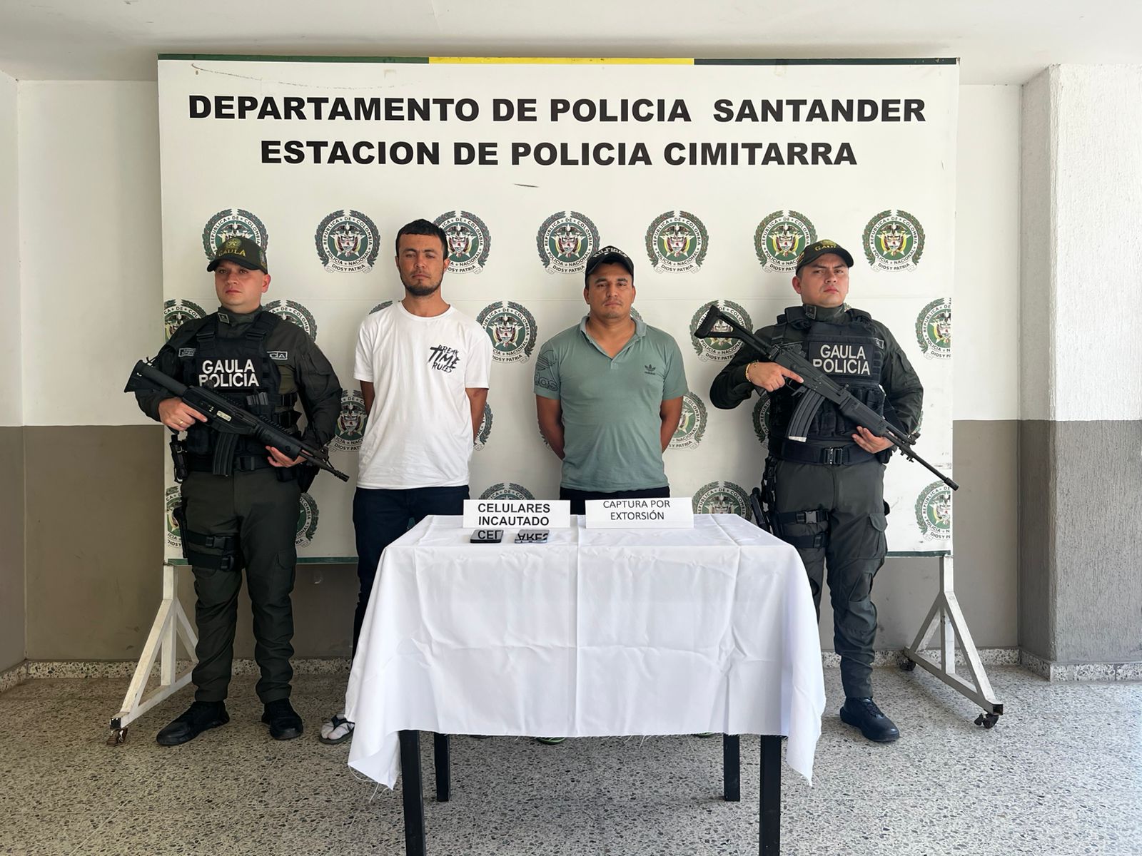 Capturados de la banda Los Cérberus.