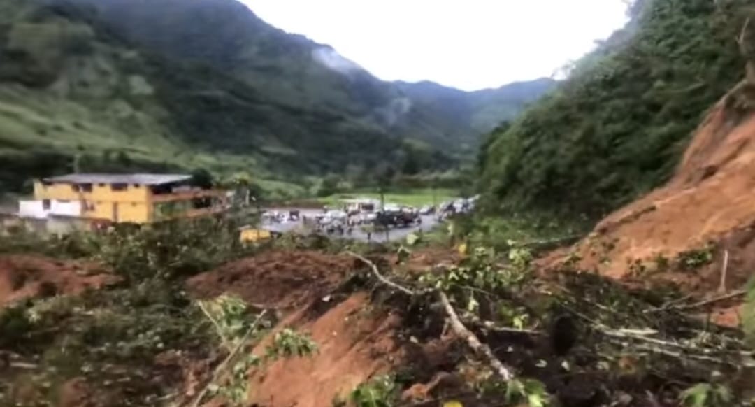 Derrumbe en Mallama, Nariño.